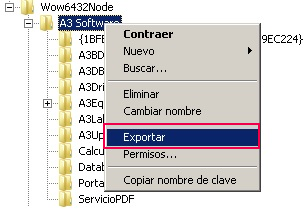 A3 Software exportar